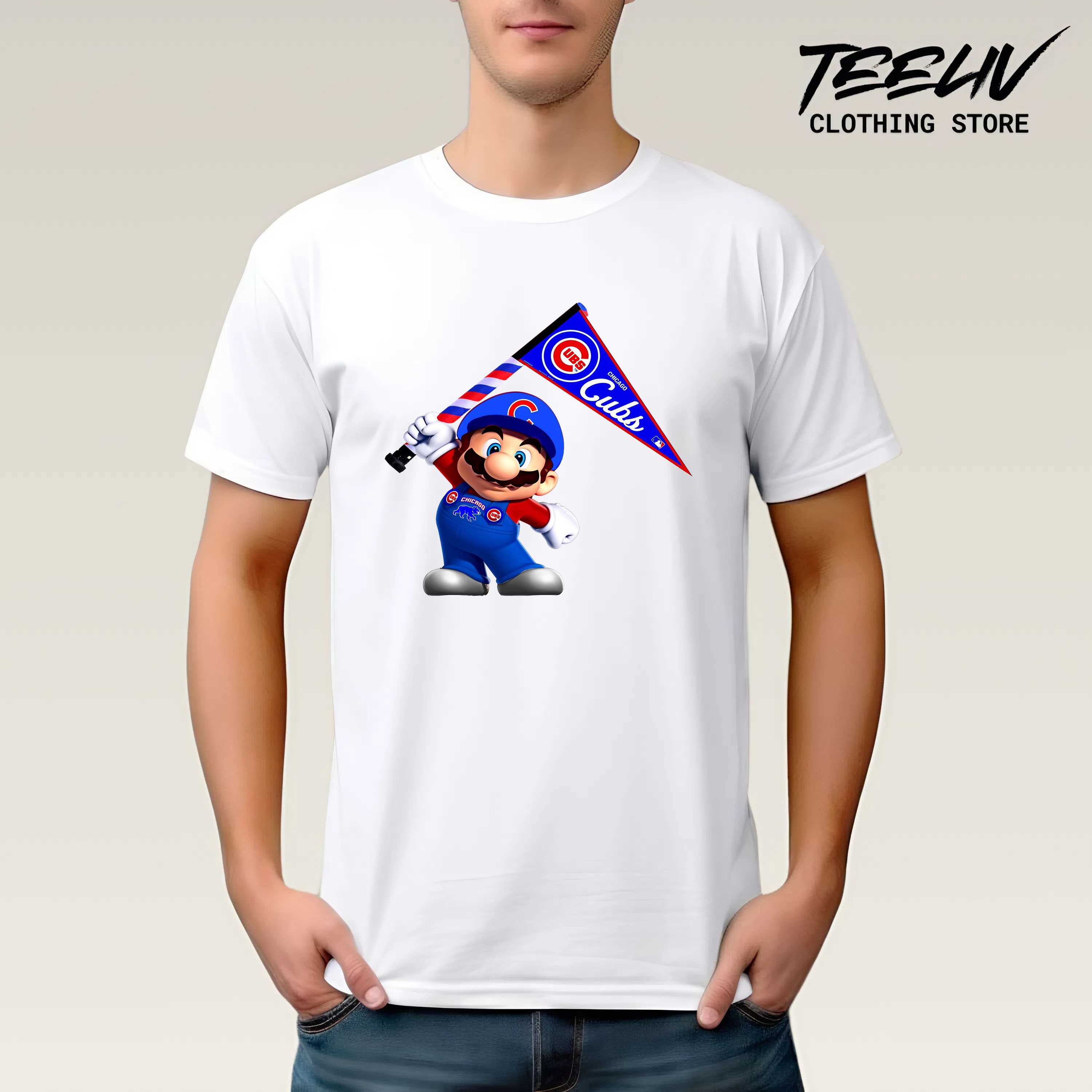 Unique Super Mario Chicago Cubs Fan Shirt